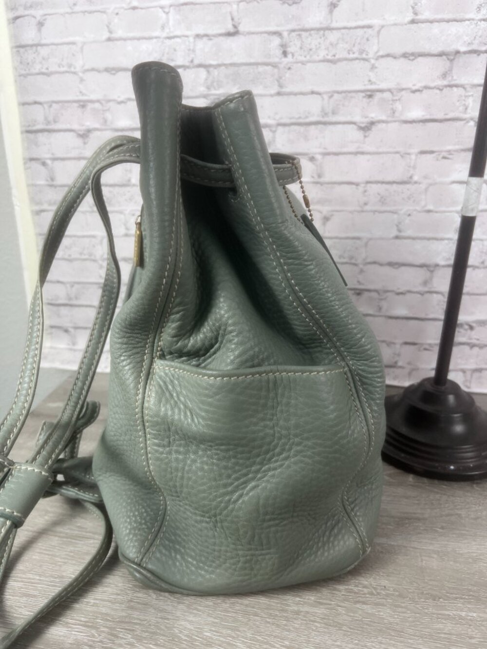 Rare Color COACH Vintage Sonoma Sling Bag Natural Grain Leather Crossbody 4922 - Picture 5 of 6